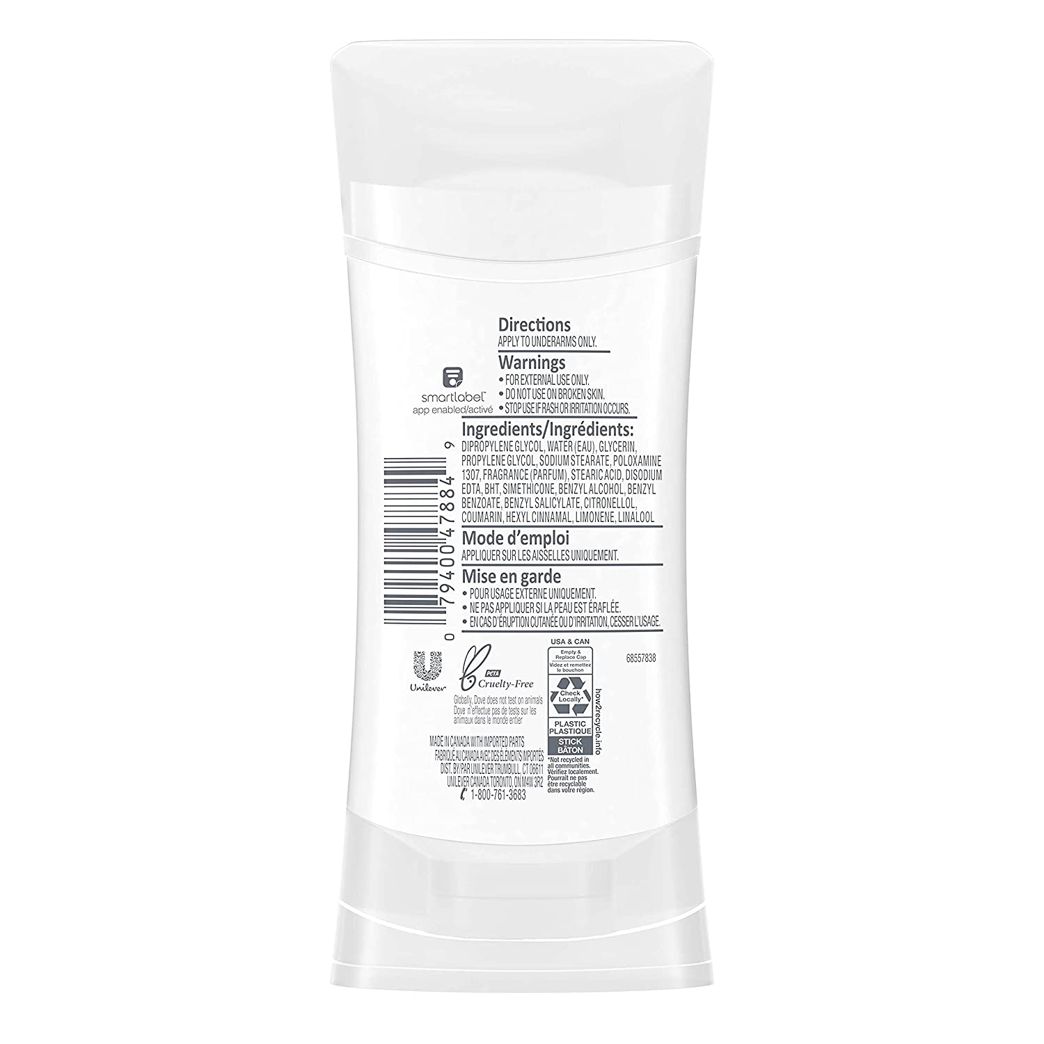 Dove 0% Aluminum Deodorant Stick Non irritating Deodorant for Underarm Care Shea Butter Kindest Aluminum Free Deodorant 2.6 oz - Image 2